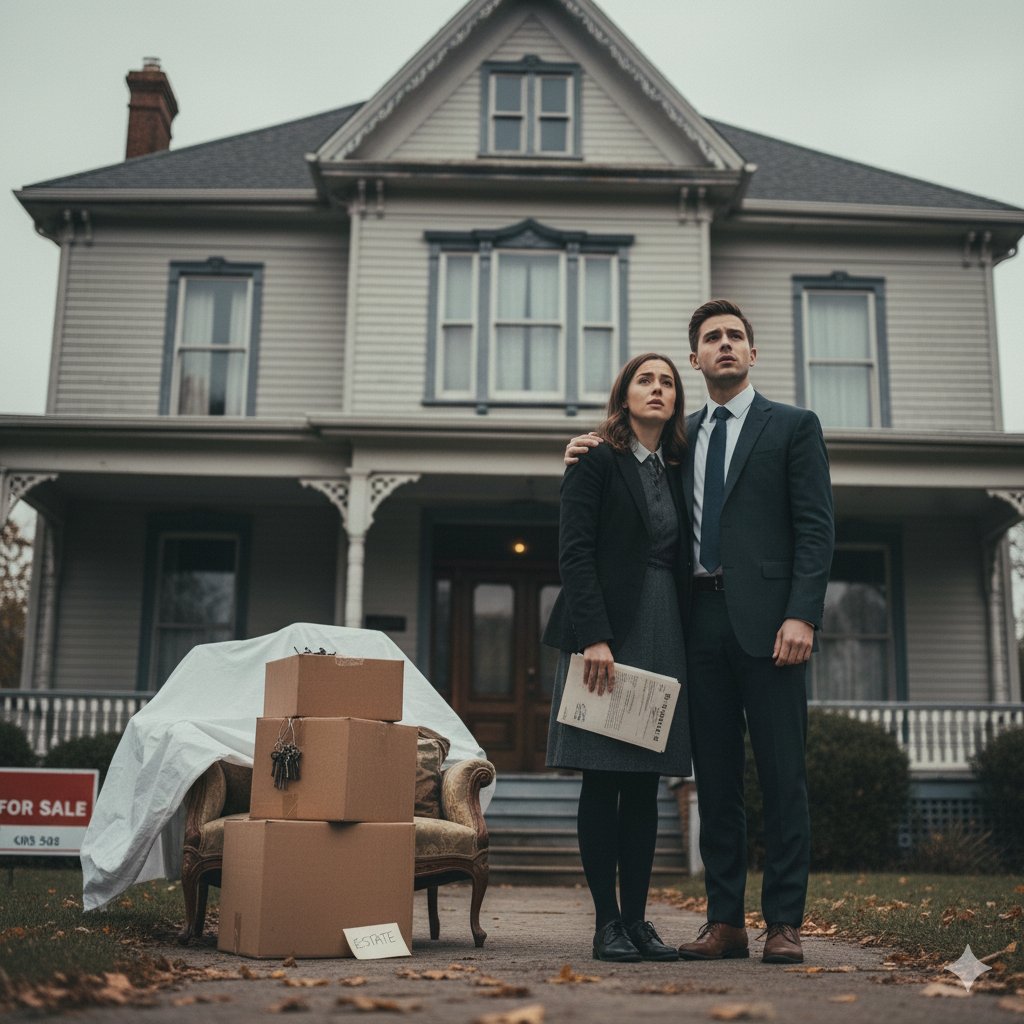 Old house keys with a vintage tag being gently passed from one hand to another, representing a smooth, respectful transition.